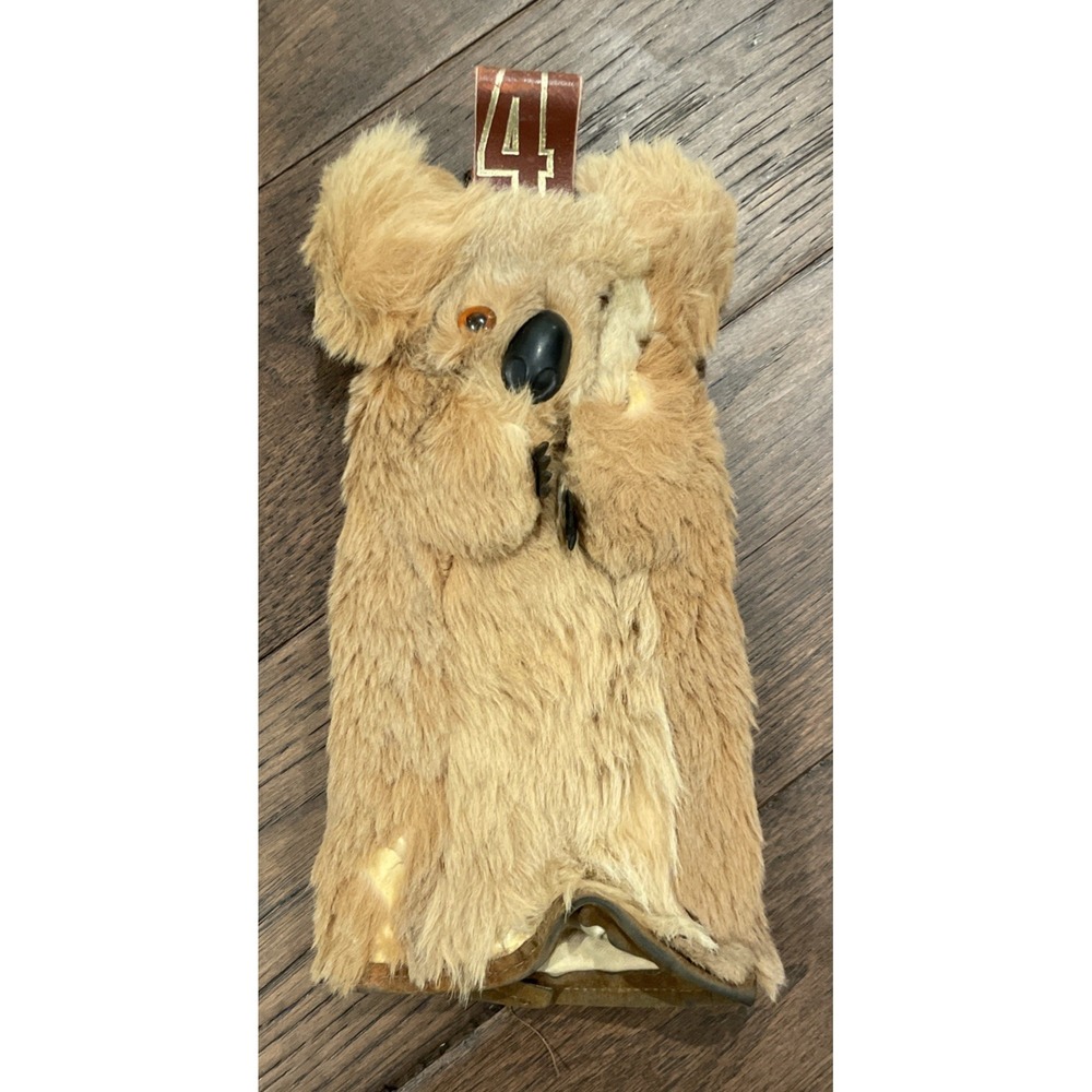 Vintage Kangaroo Fur & Leather Koala Bear Australia Golf Club Head Cover 4